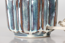 Danish Søholm Sculptural Ceramic Table Lamp by Einar Johansen Aqua Blue, Green with New Shade. Mid-century Ceramics 1960s