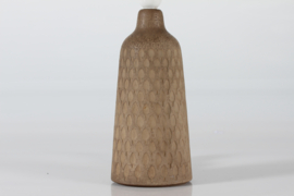 Einar Johansen Unglazed Ceramic Table Lamp with Embossed Leaves, Denmark, 1960s