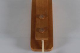 Scandinavian Modern Aneta Wall Lamp by Jan Wickelgren Beech Wood, Sweden 1970s Vintage Lightning