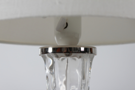 Carl Fagerlund Vintage Table Lamp of Clear Glass for Orrefors, Sweden, Mid-century Scandinavian Design 1960s