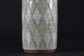 Danish Palshus Table Lamp with Harlequin Checkered Decoration and New Lamp Shade. Mid-century Lightning