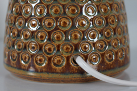 Danish Stoneware Table Lamp 1960s by Einar Johansen for Søholm, Earthen Colors with New Shade