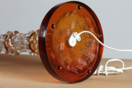Carl Fagerlund Tall Vintage Lamp of Glass for Orrefors, Sweden, 1960s. Scandinavian Modern Lightning