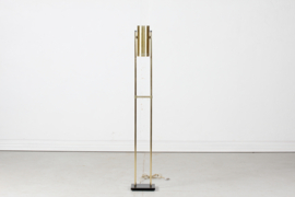 Vintage Danish Brass Trombone Floor Lamp by Jo Hammerborg for Fog & Mørup 1970s. Mid-century Danish Lightning