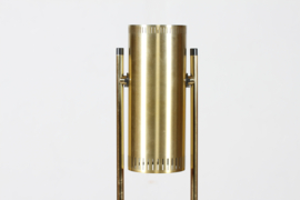 Vintage Danish Brass Trombone Floor Lamp by Jo Hammerborg for Fog & Mørup 1970s. Mid-century Danish Lightning