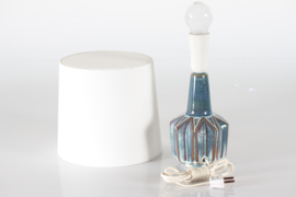 Danish Søholm Sculptural Ceramic Table Lamp by Einar Johansen Aqua Blue, Green with New Shade. Mid-century Ceramics 1960s