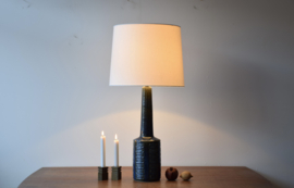 Danish Palshus Huge Table Lamp Green and Blue Glaze, by Per Linnemann-Schmidt, Modern Ceramic 1960s, 32" / 81 cm