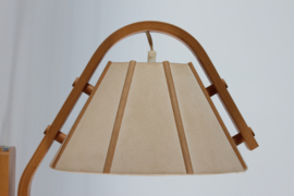 Scandinavian Modern Aneta Wall Lamp by Jan Wickelgren Beech Wood, Sweden 1970s Vintage Lightning