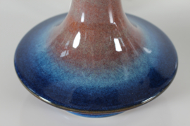 Søholm Pair of Sculptural Ufo Sharped Table Lamps Danish Modern, Blue and Brownish Colors + New Shades 1960s