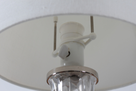 Carl Fagerlund Vintage Table Lamp of Clear Glass for Orrefors, Sweden, Mid-century Scandinavian Design 1960s