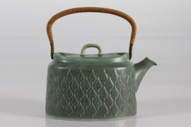 RARE and EARLY "Relief" Teapot by Danish Jens Harald Quistgaad IHQ, Stoneware with Green Glaze,1960s