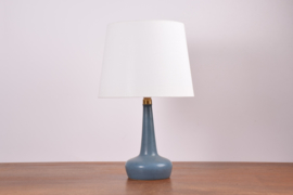 Incl New Lampshade PALSHUS / Le Klint Table Lamp Blue Haresfur Glaze Danish Mid-century Ceramic Lighting // PRICE UPON REQUEST