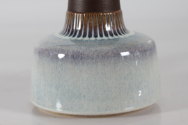 Danish Mid-century Søholm Ceramic Table Lamp Brown Blue Purple by Einar Johansen.