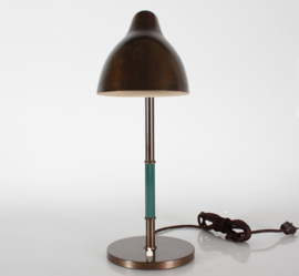 Vilhelm Lauritzen Flexible Desk Lamp of Brass with Patina by Lyfa Denmark 1940s