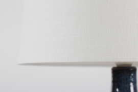 Brutalist Danish Brown and Blue Ceramic Table Lamp by Sejer Ceramic with New Shade 1970s
