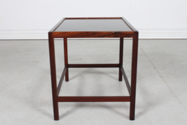 Kurt Østervig Side Table of Rosewood and Black Formica Made in Denmark in 1960s