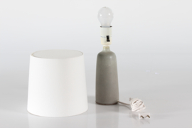 Danish Palshus Small Table/ Bed Side Lamp Grey Hare´s fur Glaze 1960s. Danish Modern Ceramics