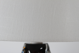 Paul Kedelv Slender Table Lamp, Dark Purple Core in Clear Glass, Art Crystal Flygsfors 1960s Mid-century Modern Sweden