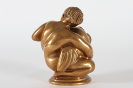 Leda and the Swan Bronze Figurine by Danish Sculptor Kai Nielsen made at L. Rasmussen, Copenhagen, Denmark.