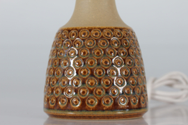 Danish Stoneware Table Lamp 1960s by Einar Johansen for Søholm, Earthen Colors with New Shade