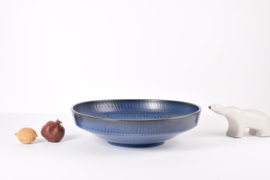Huge! Gunnar Nylund for Nymölle Denmark Bowl with Blue Glaze Danish Scandinavian Mid-century Ceramic 1960s