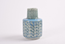 ON HOLD! PALSHUS Denmark Chamotte Vase Bright Blue Glaze Design Per Linnemann-Schmidt Danish Mid-century Ceramic