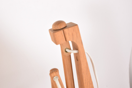 1960s Large Le Klint SAX Wall Lamp in Oak Wood Model 234 with Le Klint Shade. Design Erik Hansen. Danish Mid-Century Lighting