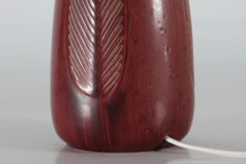 High Royal Copenhagen Ox Blood Stoneware Table Lamp by Gerd Bøgelund Denmark 60s. Danish Ceramic.