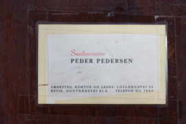 Helge Vestergaard Jensen Coffee Table of Rosewood and Black Leather by Peder Pedersen Denmark, 1960s Danish Modern.