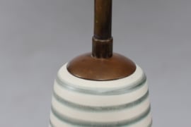 Huge Ceramic Floor Lamp by Rigmor Nielsen for Søholm Denmark 1950s Mid-Century Ceramic
