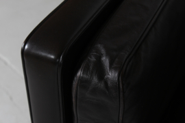 Børge Mogensen Sofa no. 2212 Dark Mocha Leather by Fredericia Stolefabrik, 1970s. Danish Mid-century Design Classic.