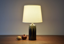 Danish Midcentury Table Lamp Handpainted Decor Studio Pottery by Kai Klinge 1960