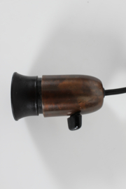 Paavo Tynell Style Adjustable Wall Light of Brass with String Lamp Shade, Vintage Scandinavian Design 1930s