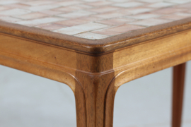 Danish Vivi Bülow Tile-Top Table of Mahogany by Chr. Rasmussen in Denmark 1950s. Danish Modern