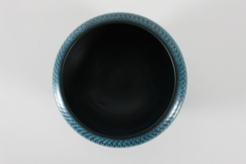 Gunnar Nylund Decorative Bowl by Nymølle, Turquoise-Blue Glaze 1960s. Danish Mid-century Ceramic