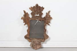 European Rococo Gilt Wood Mirror with Openwork Ornaments Surrounding an Old Mirror Glass from the 1800s