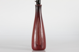 High Royal Copenhagen Ox Blood Stoneware Table Lamp by Gerd Bøgelund Denmark 60s. Danish Ceramic.