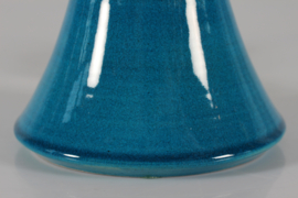 Danish Kähler + Poul Erik Eliasen Style Sculptural Table Lamp Turquoise Blue Mid-century 1960s