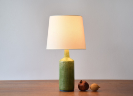Danish Palshus Table Lamp Grass Green Glaze with Shade, Design Per Linnemann-Schmidt, Model DL 30, Modern Ceramic, 1960s