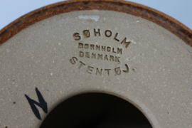 Danish Stoneware Table Lamp 1960s by Einar Johansen for Søholm, Earthen Colors with New Shade
