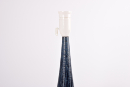Tall Danish Palshus Sculptural Table Lamp Dark Blue Glaze, by Per Linnemann-Schmidt, Modern Ceramic 1960s