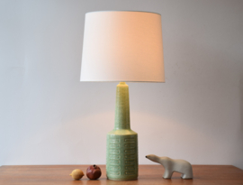 Palshus Very Tall Ceramic Table Lamp Green Glaze, by Per Linnemann-Schmidt, Danish Midcentury Modern 1960s