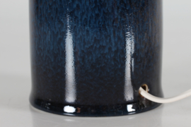 Tall Midnight Blue Carl-Harry Staalhane Table Lamp by Rörstrand in Sweden with New Shade, 1960s. Scandinavian Modern Lightning.