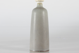Danish Palshus Small Table/ Bed Side Lamp Grey Hare´s fur Glaze 1960s. Danish Modern Ceramics