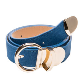 Leren riem blauw