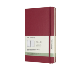 Moleskine 18 Months Weekly Notebook Maple Berry Rose Hard