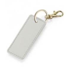 Boutique Rectangle Key Clip - Soft Grey
