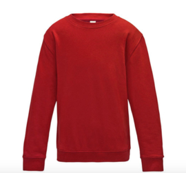 Kids AWDis Sweater - Fire Red
