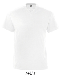 Men T-shirt V-hals - White