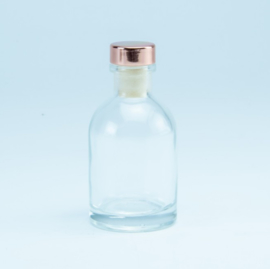 Luxe flesje Transparant - Rosé Dop 50ml